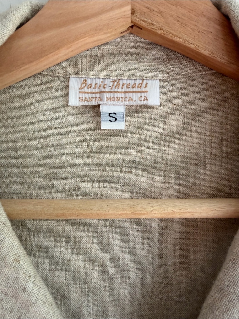 Vintage Natural Beige Linen Dress - Picture 2 of 4